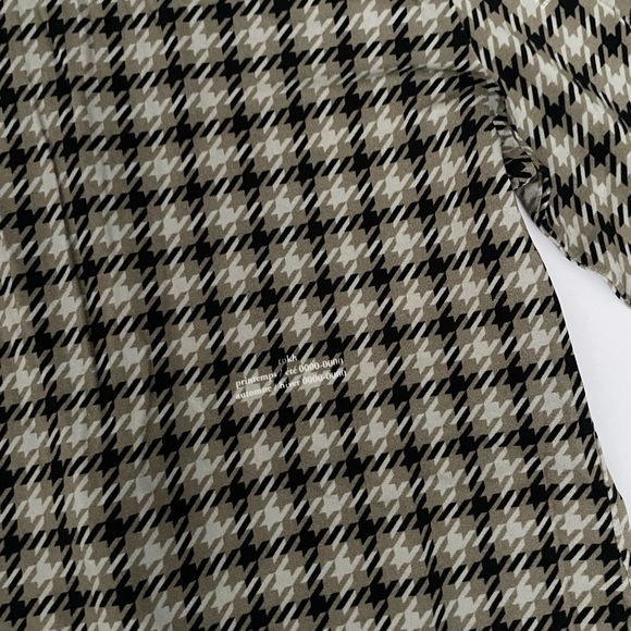 ROKH HOUNDSTOOTH TURTLENECK IN MULTI 2 4 stretch long sleeve zip back plaid - Picture 13 of 15